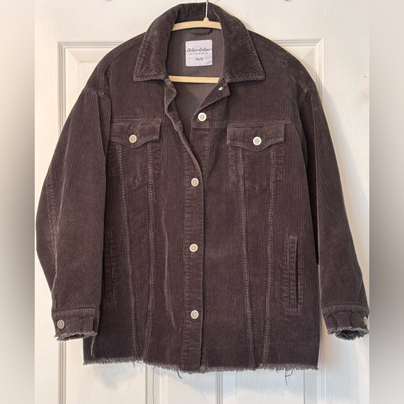 Lily & Lottie Oversized Black Corduroy Shacket Size XS/S EUC - Picture 1 of 8